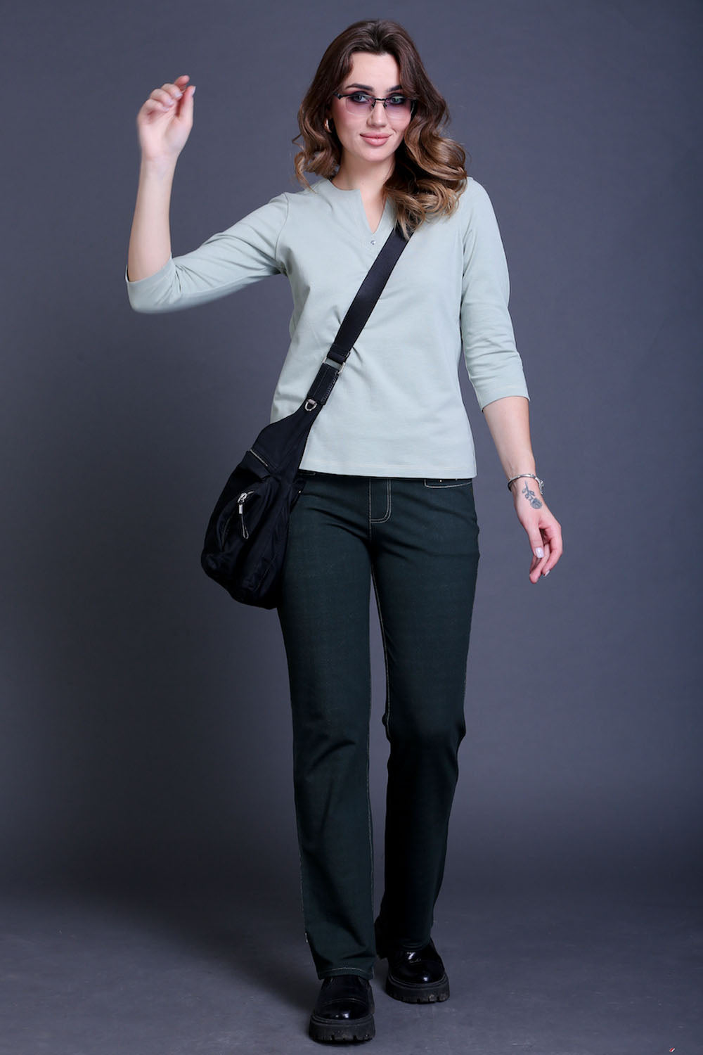 Mint Green Stretch Cotton Top