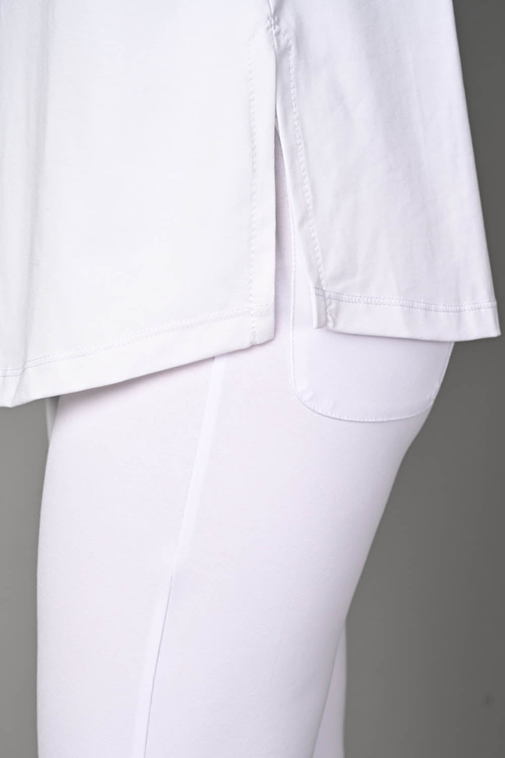 Long White Cotton Stretch Shirt