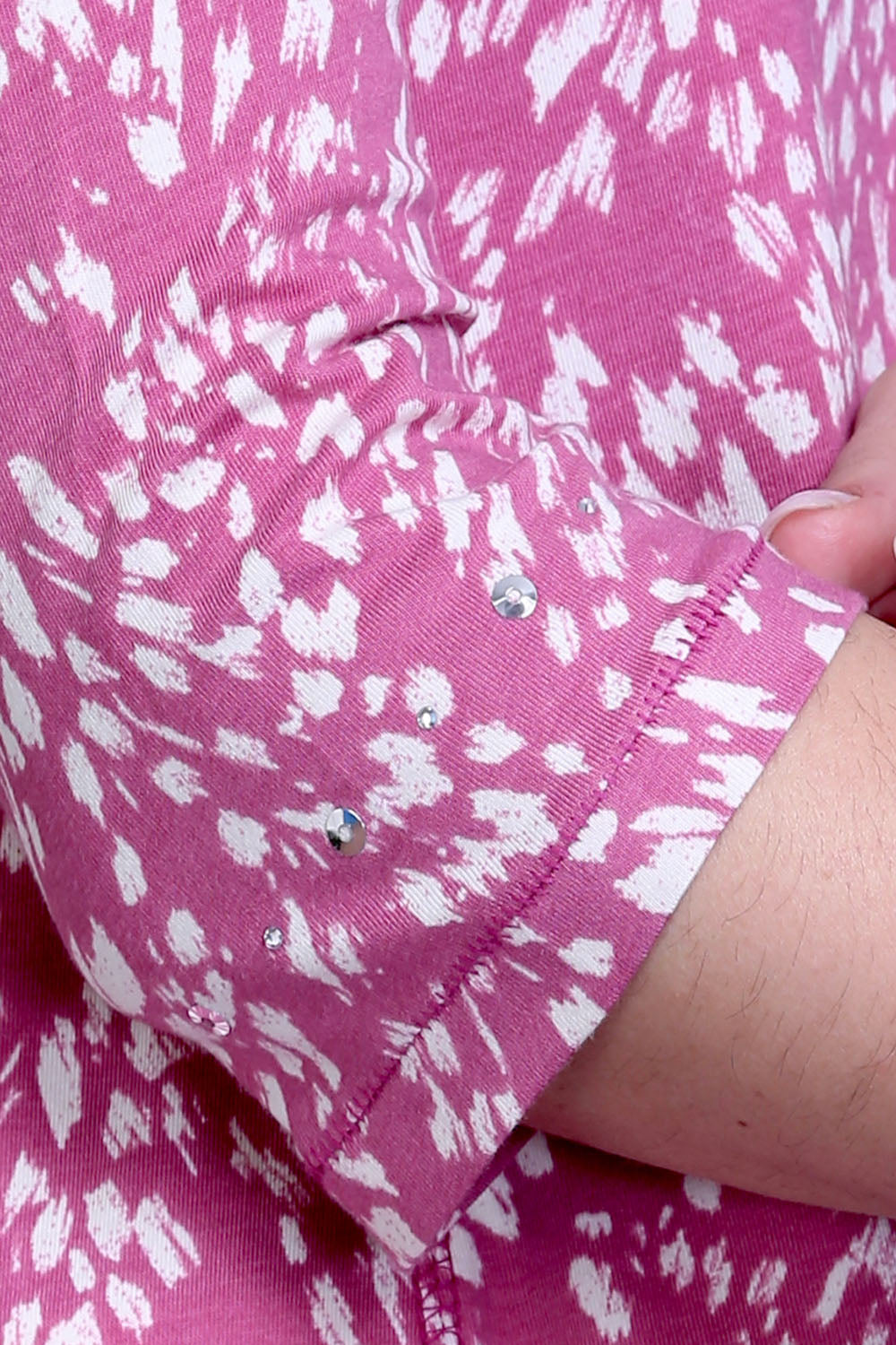Pink Animal Print Stretch Top