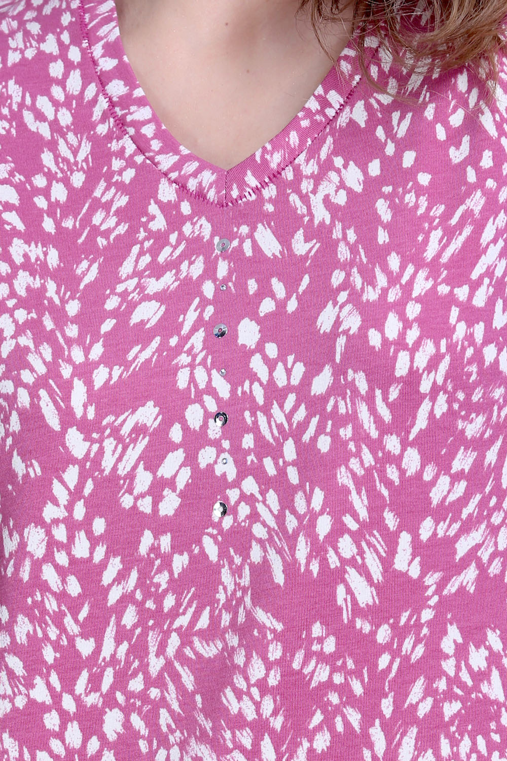 Pink Animal Print Stretch Top