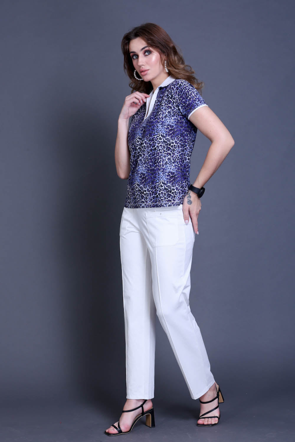 White Easy Fit Cotton Pants