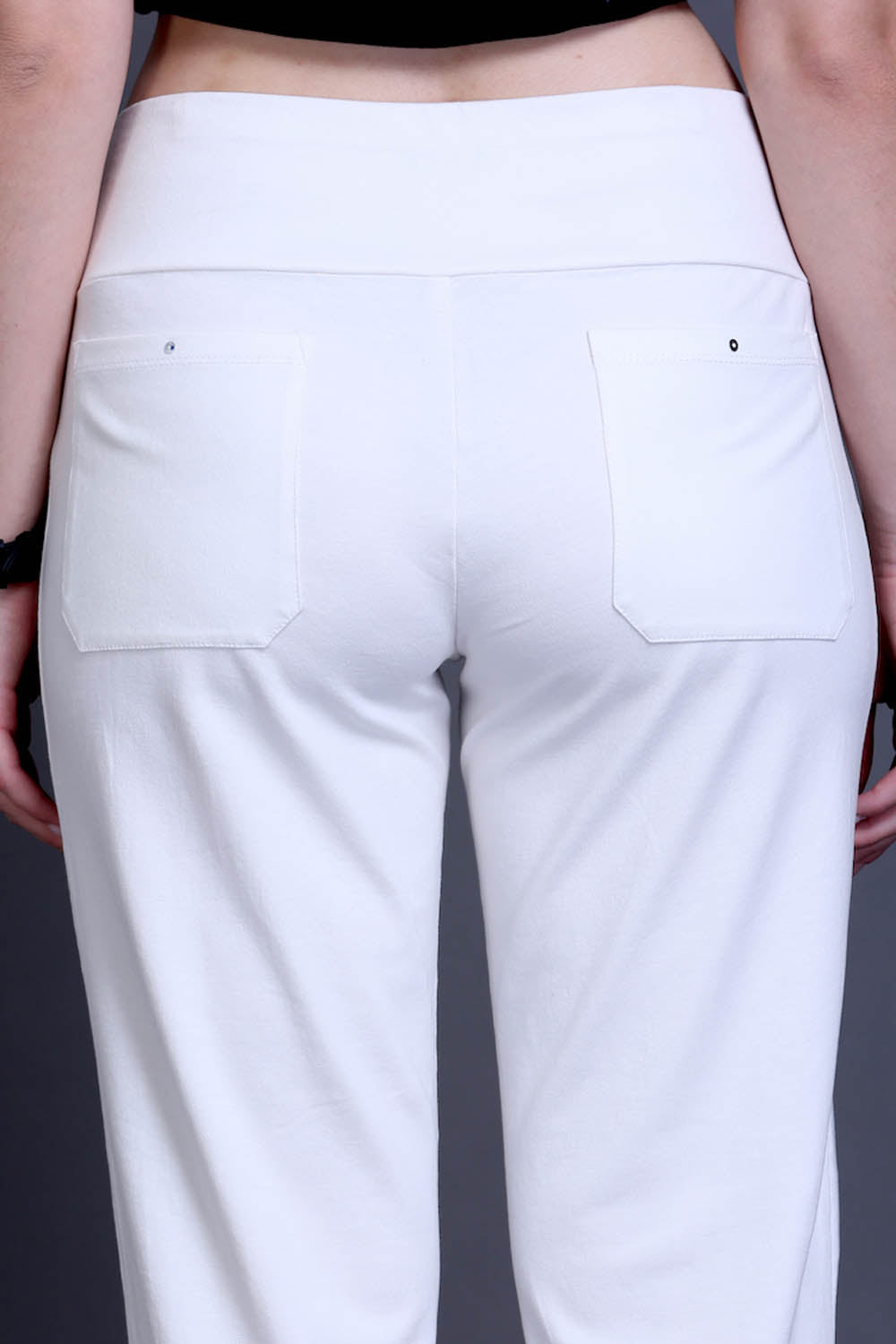 White Easy Fit D-Cotton Pants
