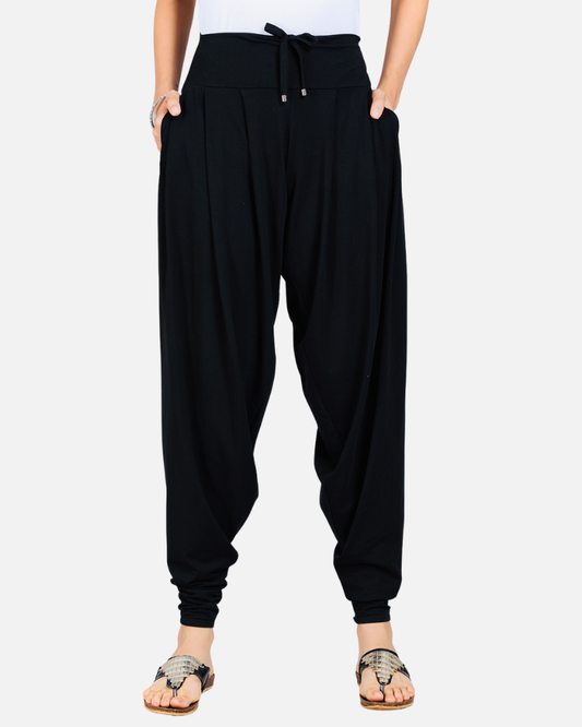Black Stretch Dhoti Salwar (Indian Trouser)