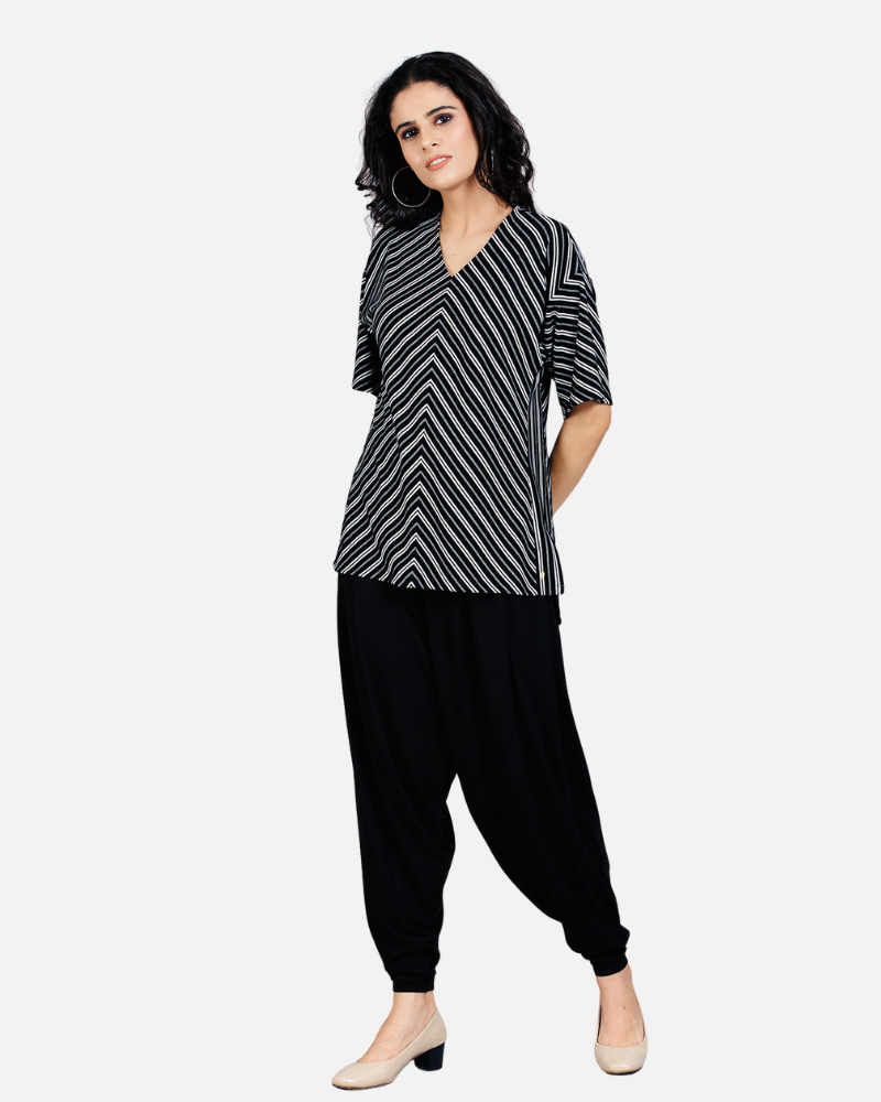 Black Stretch Dhoti Salwar (Indian Trouser)