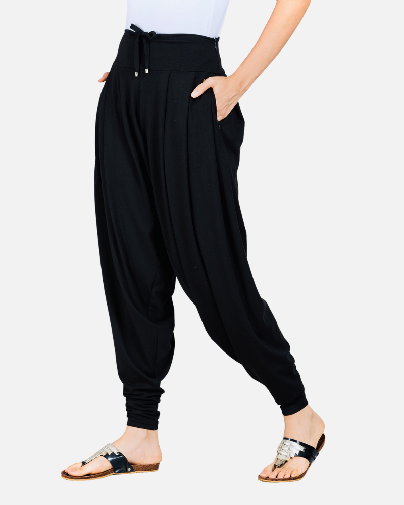 Black Stretch Dhoti Salwar (Indian Trouser)
