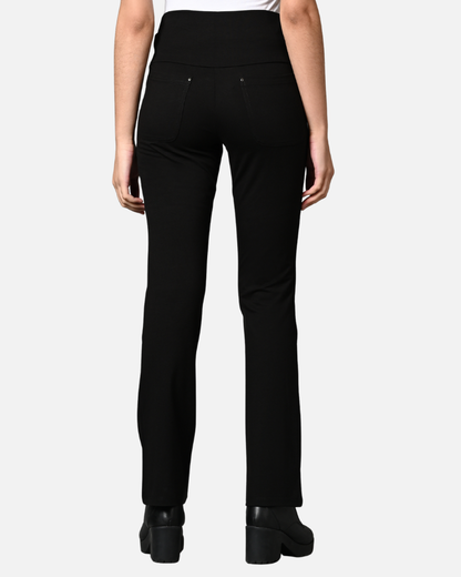 Black Superior Cotton Stretch Gentle Bootcut Pants