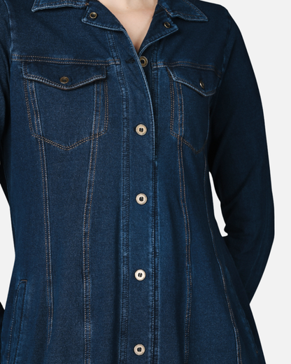 Denim Indigo Stretch Classic Stitch Dress