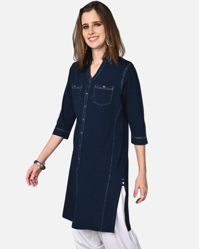 Indigo Stretch Denim Tunic