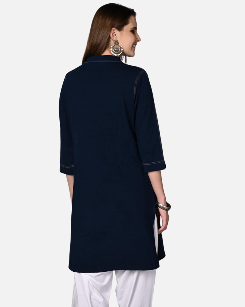 Indigo Stretch Denim Tunic