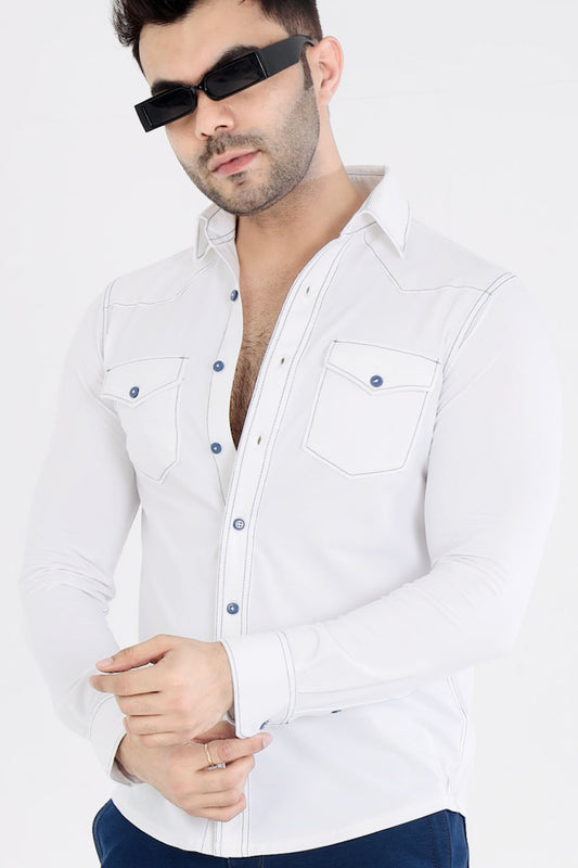 Men’s Classic White Stretch Shirt