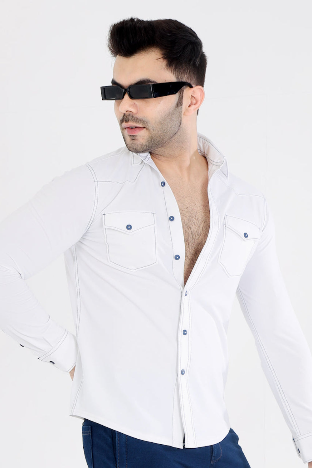 Men’s Classic White Stretch Shirt