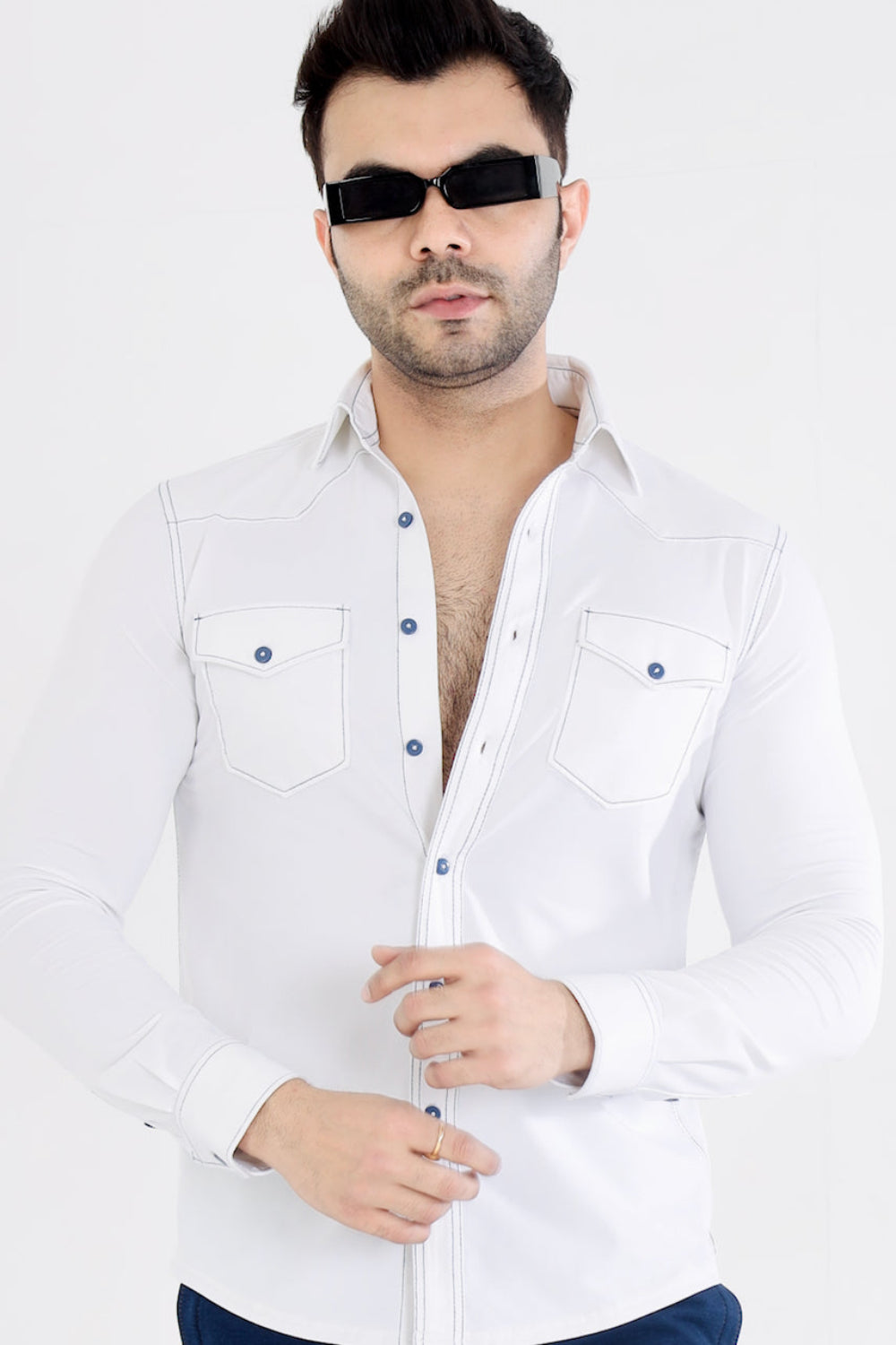 Men’s Classic White Stretch Shirt