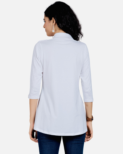 Long White Stretch Shirt Kurta