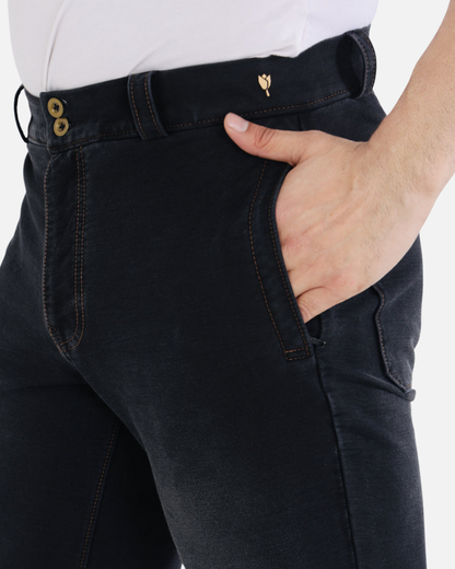 Men’s Charcoal Black Stretch Denim Jeans