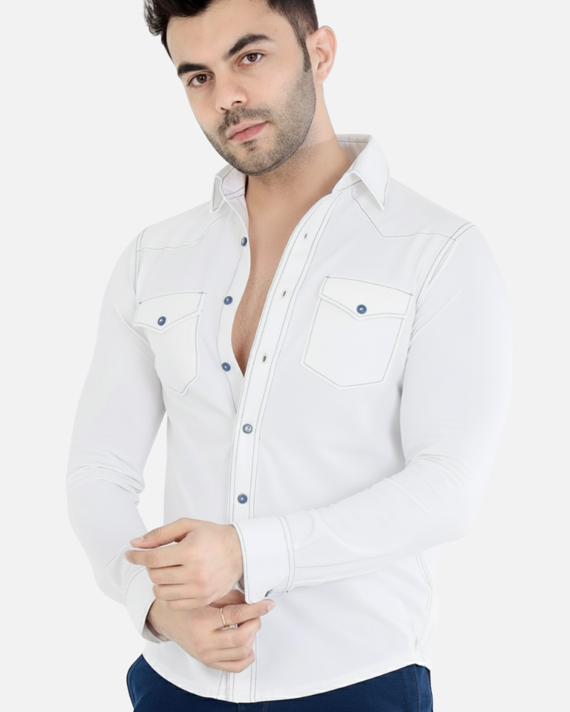 Men’s Classic White Stretch Shirt