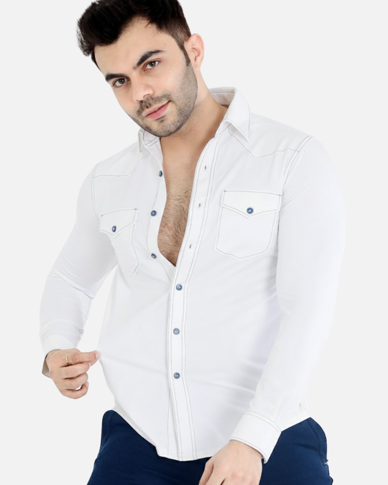Men’s Classic White Stretch Shirt