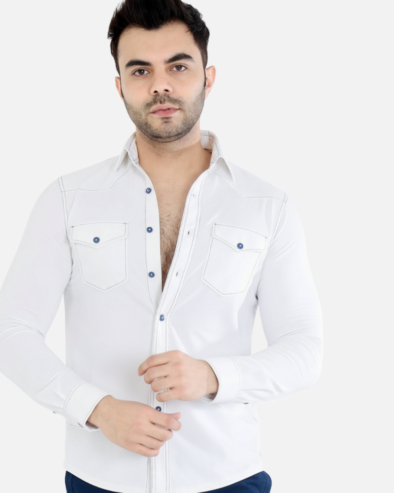 Men’s Classic White Stretch Shirt