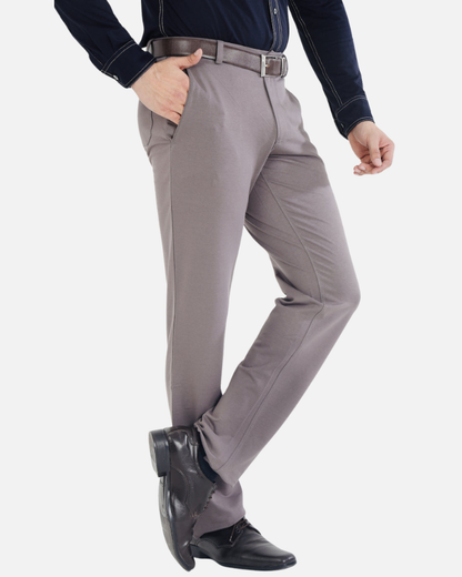 Men’s Dark Grey Stretch Cotton Rich Golf Formal Pants