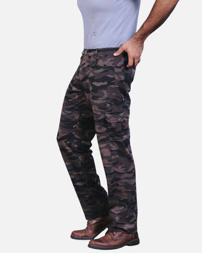 Men’s Grey Camouflage Stretch Cargo Pants