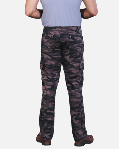 Men’s Grey Camouflage Stretch Cargo Pants
