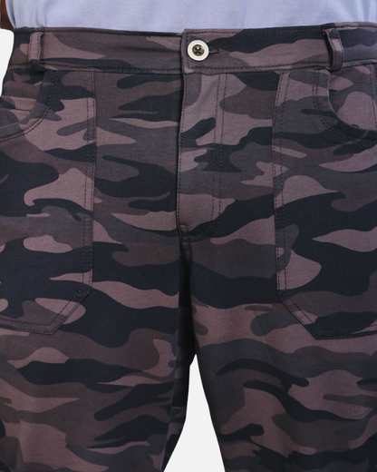Men’s Grey Camouflage Stretch Cargo Pants