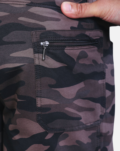 Men’s Grey Camouflage Stretch Cargo Pants