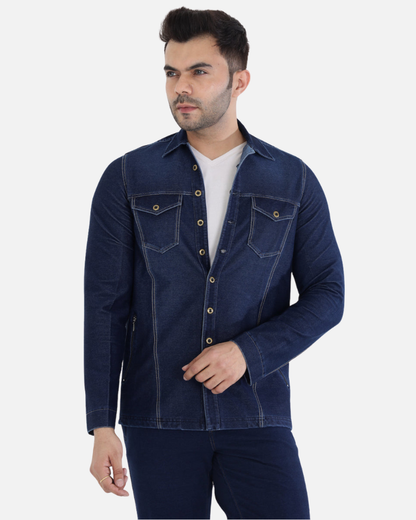 Men’s Stretch Denim Indigo Jacket