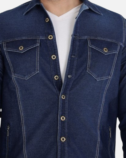 Men’s Stretch Denim Indigo Jacket