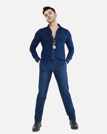 Men’s Stretch Denim Indigo Jeans