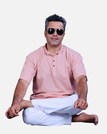 Men’s White Cotton Stretch Pajama Pants with Adjustable Waist