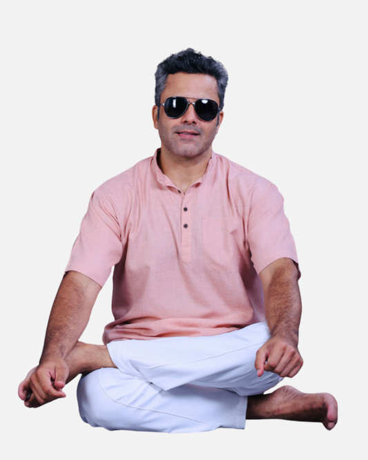 Men’s White Cotton Stretch Pajama Pants with Adjustable Waist