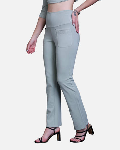 Mint Green Stretch Cotton Pant