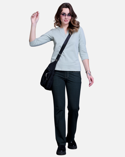 Mint Green Stretch Cotton Top