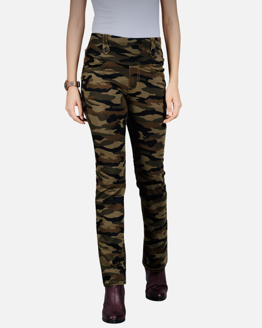 Olive Stretch Camouflage Defender Pants