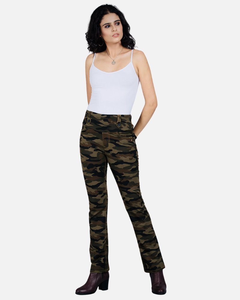 Olive Stretch Camouflage Defender Pants