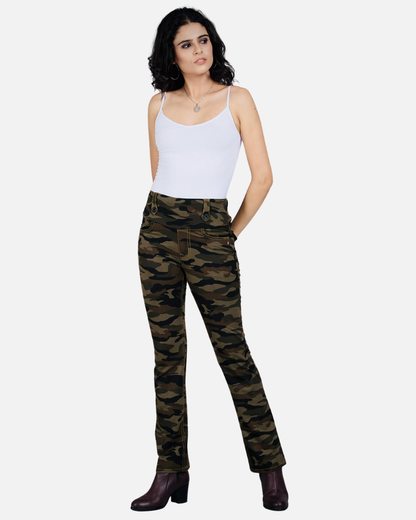 Olive Stretch Camouflage Defender Pants