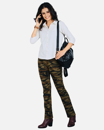 Olive Stretch Camouflage Defender Pants