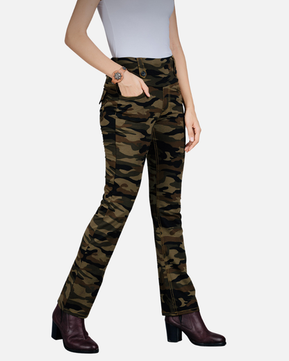 Olive Stretch Camouflage Defender Pants