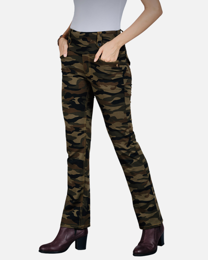 Olive Stretch Camouflage Defender Pants