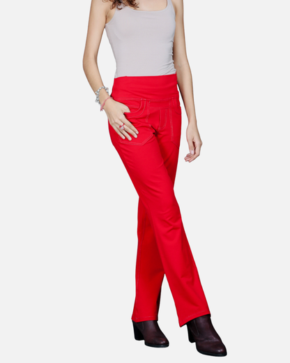 Red Stretch Pants
