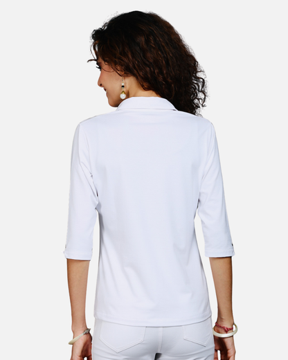 White Cotton Stretch Shirt