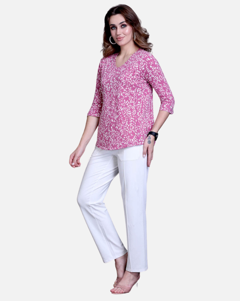 White Easy Fit Cotton Pants