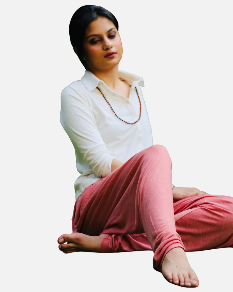 White Silver Woven Stretch Shirt