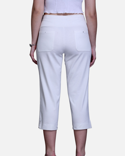 White Stretch Capri