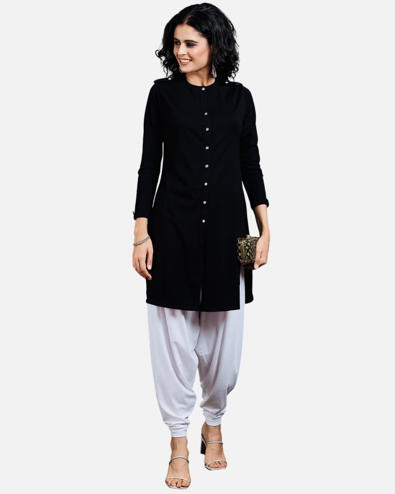 White Stretch Dhoti Salwar (Indian Trouser)