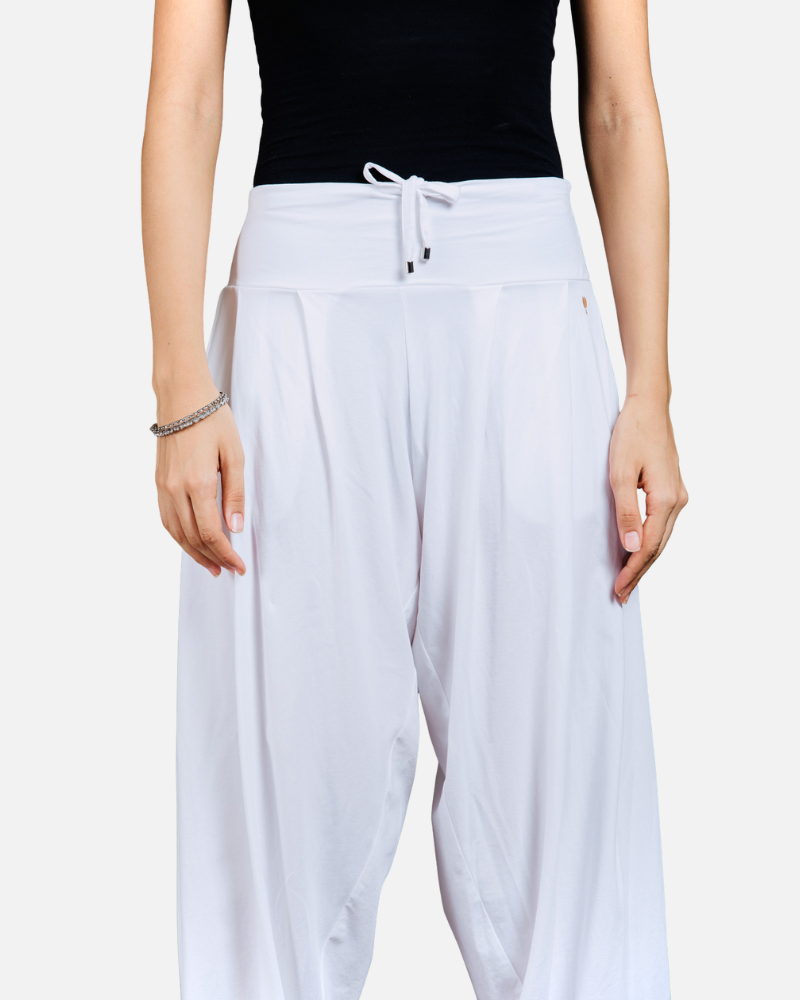White Stretch Dhoti Salwar (Indian Trouser)