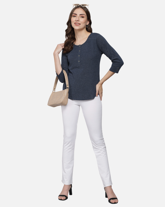 White Stretch Narrow Fit Pants