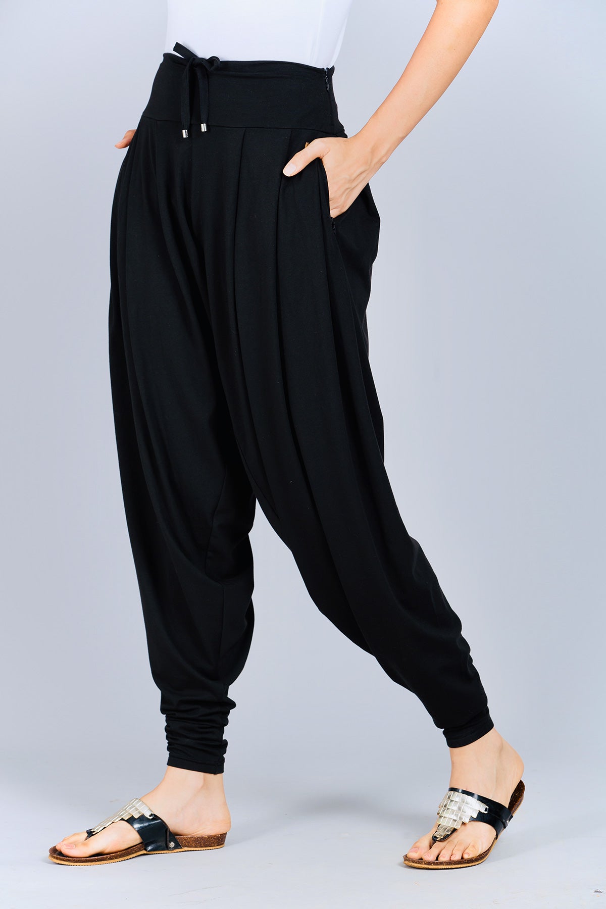 Black Stretch Dhoti Salwar (Indian Trouser)
