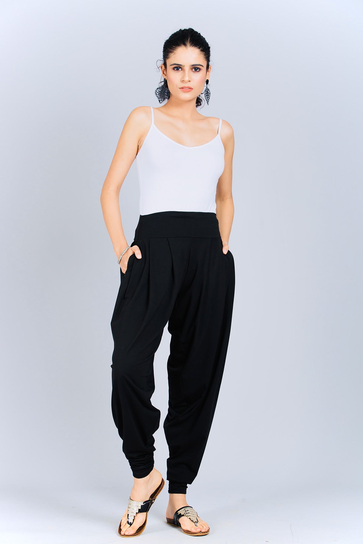 Black Stretch Dhoti Salwar (Indian Trouser)