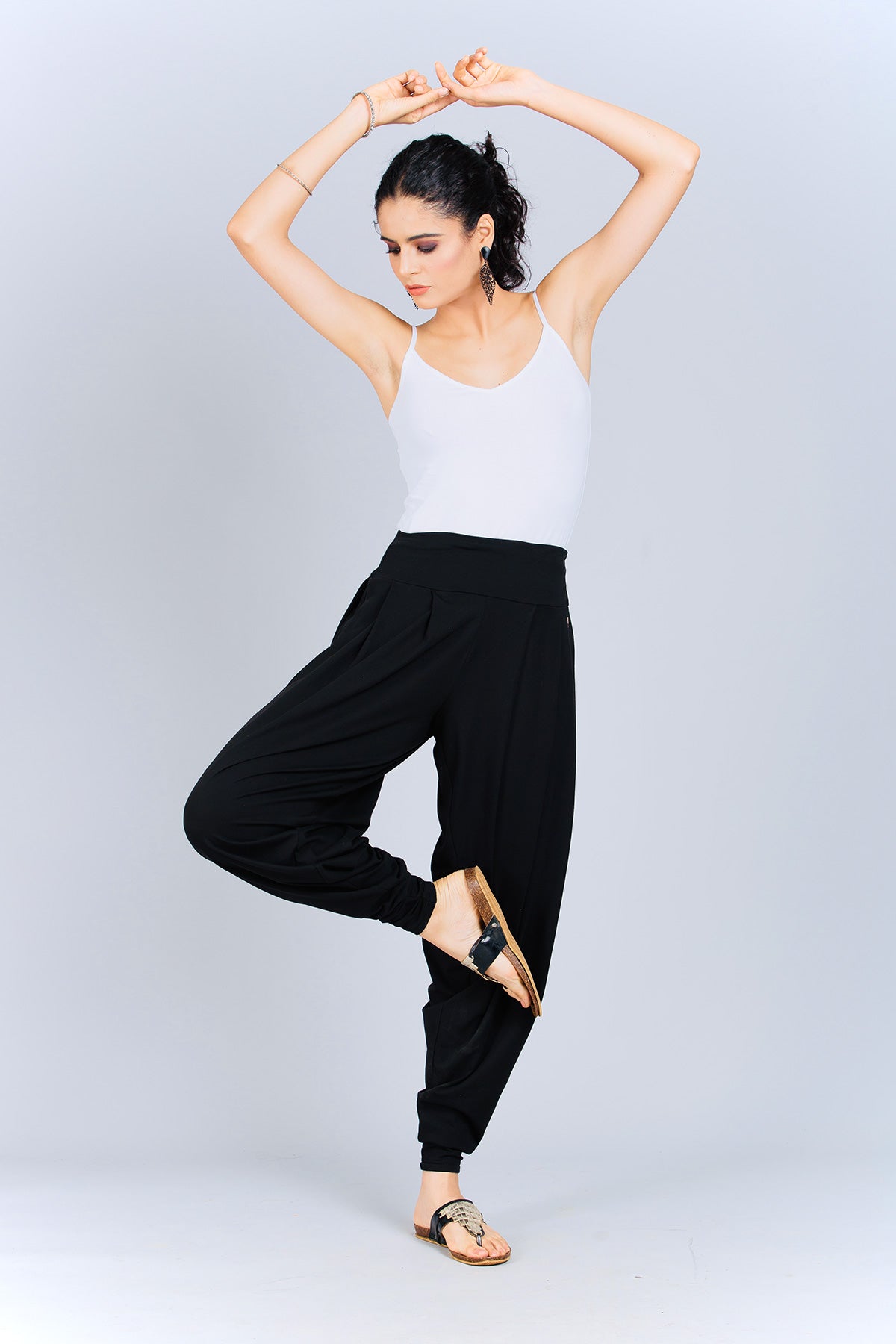 Black Stretch Dhoti Salwar (Indian Trouser)
